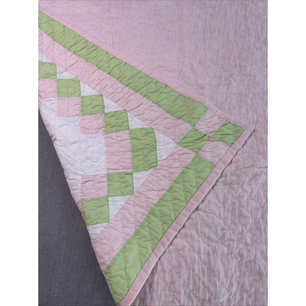VTG Handmade Baby Quilt 37X 47